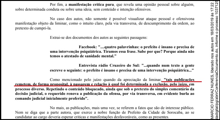 Nova condenação por chamar prefeito de louco