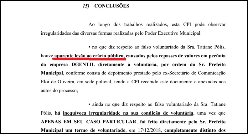 CPI do Voluntariado incrimina prefeito, mas não mostra provas