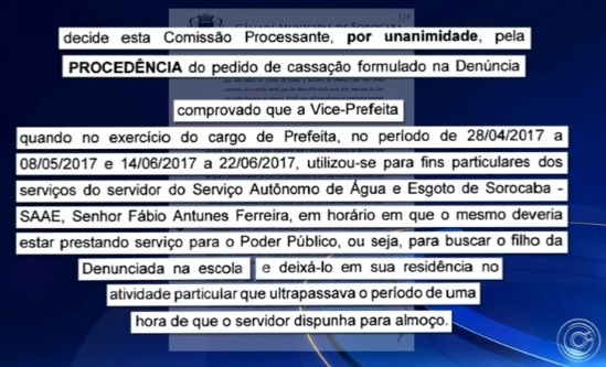 Por unanimidade, Comissão Processante quer cassar a vice