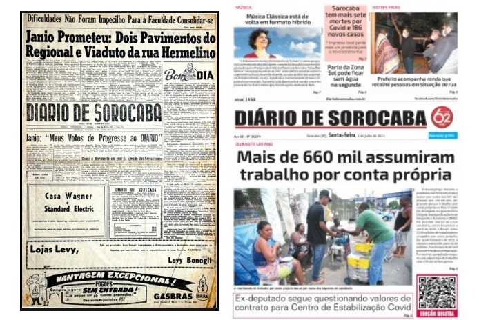 O jornal de letra azul